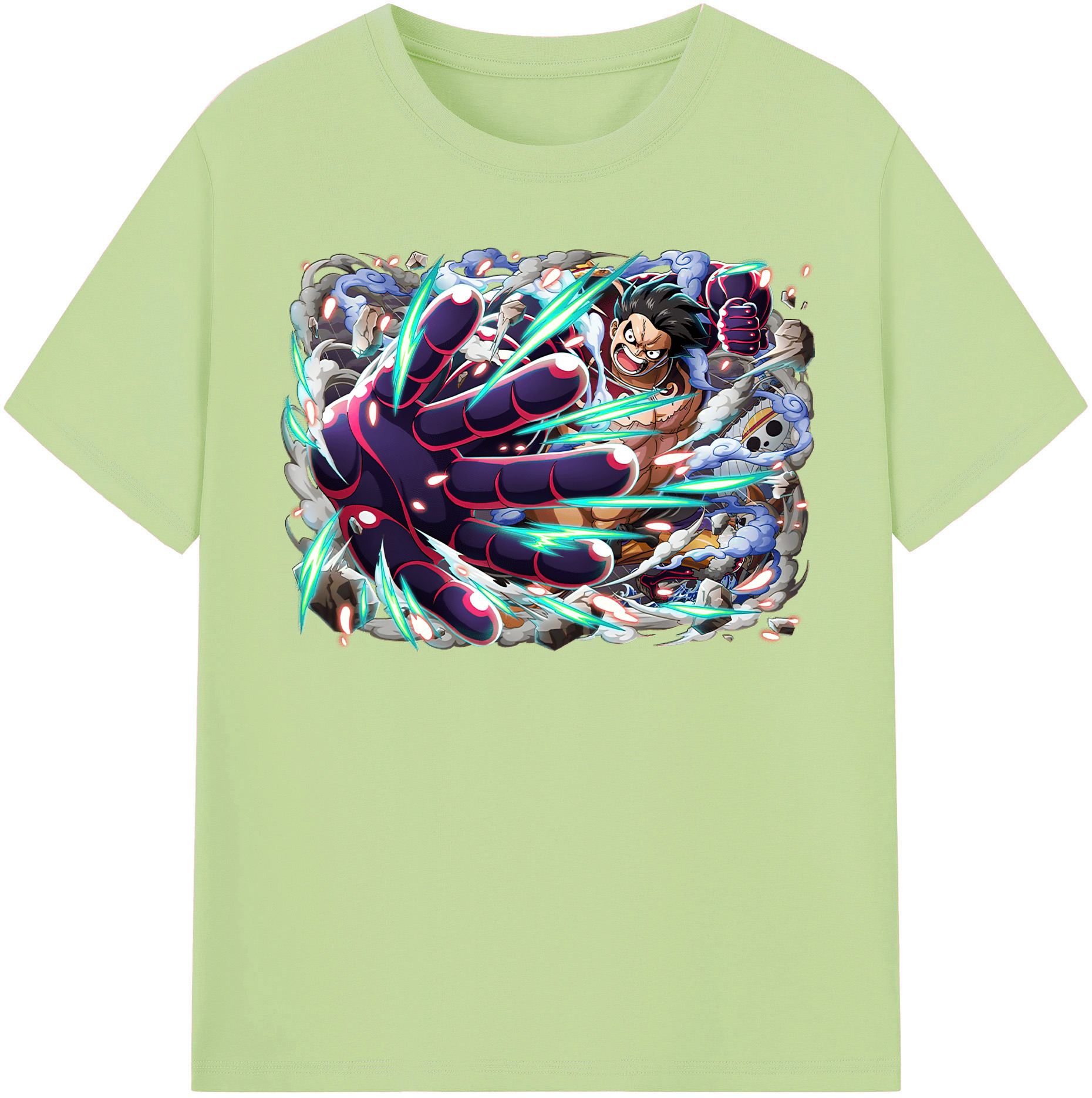 ワンピース モンキー・D・ルフィ ONE PIECE Monkey D. Luffy 綿100％半袖Tシャツ（フロントプリント）